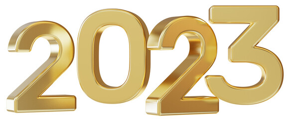 number 2023 happy new year 2023 3d