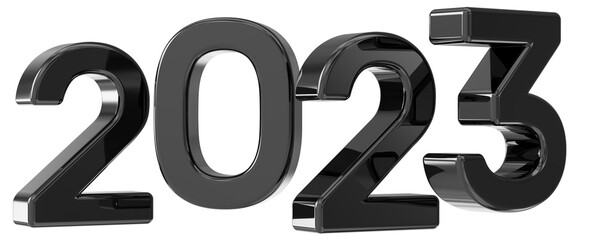 number 2023 happy new year 2023 3d
