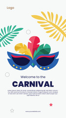 Free vector colorful carnival mask banner