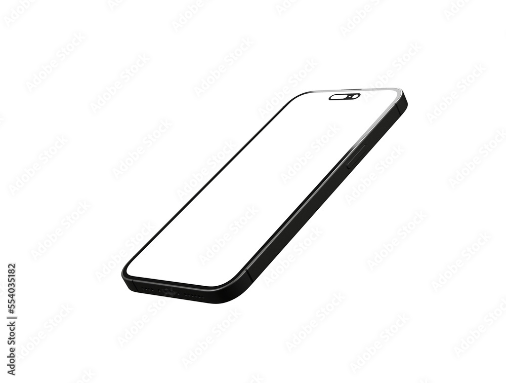 Poster realistic smartphone template mockup for user experience presentation. Stylish concept design for websites, applications and landing pages.