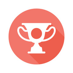 Trophy prize icon vector graphic illustration