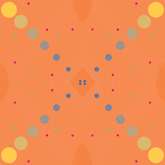 Gradient seamless continuous pattern of colorful dots and white lines. Suitable for wrapping paper and background or fabric printing.	