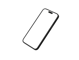 Modern glass smartphone hanging over the table