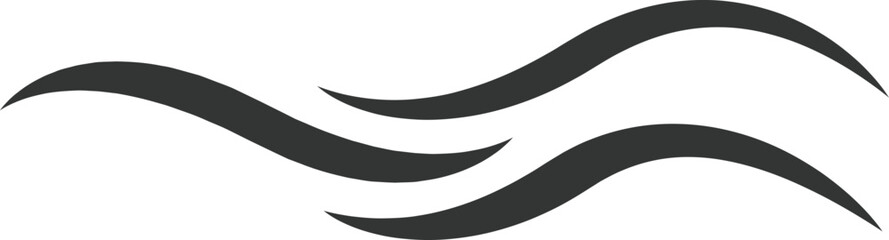 Water wave icon isolated on white background. Modern flat water wave icon for web site, ocean design template and logo. Creative abstract concept, vector illustration