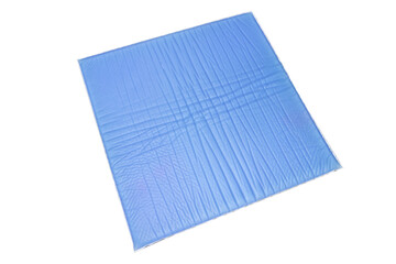 Blue gel pad on white background, prevent pressure injury