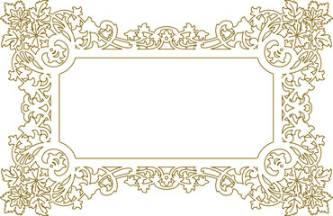 Frame Design Sketch for classic style greeting
