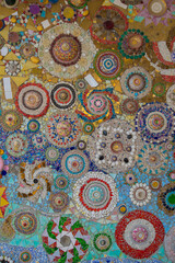 colorful mosaic in the  tile background.