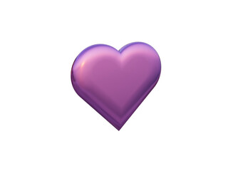 Lovely metal heart. 3d render.