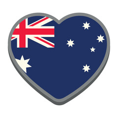 australian flag in heart