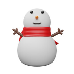 snowman with a scarf