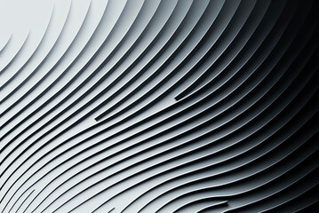 Abstract line design, waves, curves, black and white. Generative AI