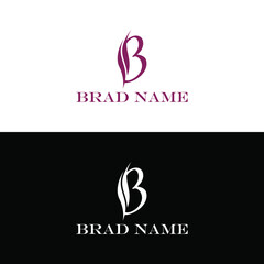 Letter B logo design images vector template icon