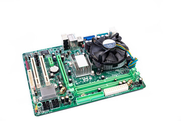 Installing a new RAM DDR memory for a personal computer processor socket in a service. Upgrade...