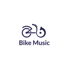 Bike Music Logo Design Vector  template for use any purpose