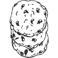 Cookies Vintage Illustration Vector
