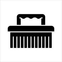 Cleaning Brush icon, out line vector icon Web icon simple thin line vector illustration on white background.