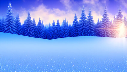 Fototapeta na wymiar 冬の風景　雪景色　背景