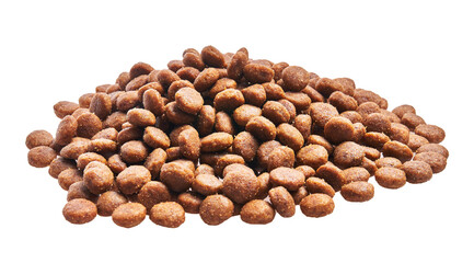  Delicious group of dog food balls over isolated white background