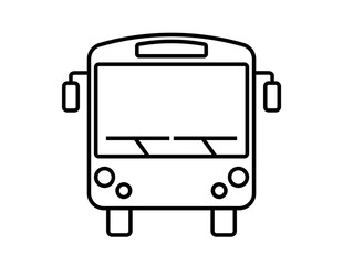 Bus icon. Vector with school transport and travel vehicle. Means of transport isolated on white background