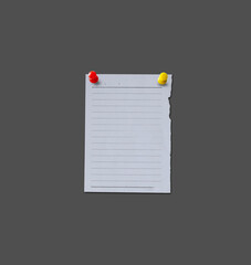 note paper with pin