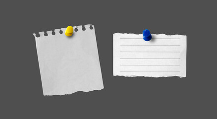 note paper with pin