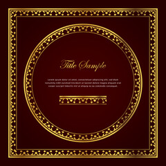 Luxury golden square and round frame set