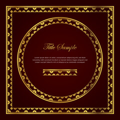 Luxury golden square and round frame set