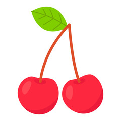 Tropical Fruits Cherry Illustration