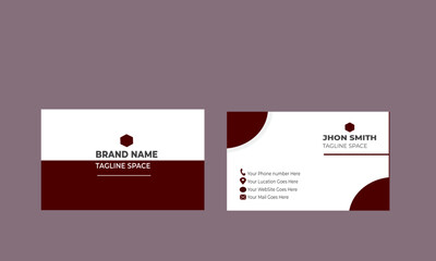 Business card layout.Multipurpose business card.Corporate business card with white color accents.color full business card.Clean corporate business card layout with white template.