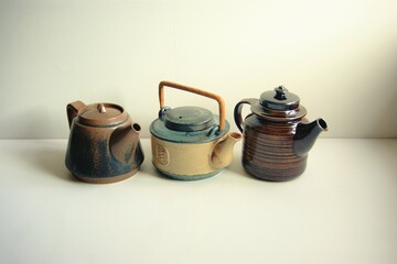 Various teapot in Scandinavian design from the 1960s. 