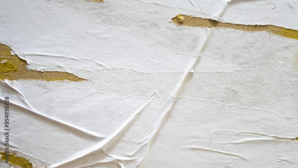 Poster abstract glued and torn paper animation for texture footage overlay and vintage copy space
