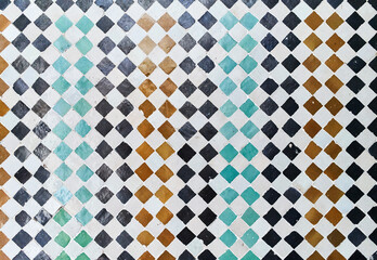 Texture of a mosaic tile surface