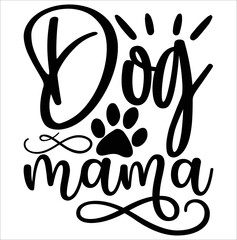 dog mama dog svg design