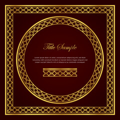 Luxury golden square and round frame set