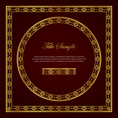 Luxury golden square and round frame set