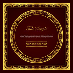 Luxury golden square and round frame set