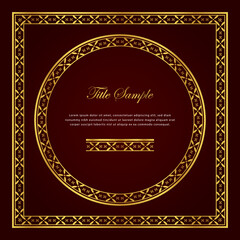 Luxury golden square and round frame set