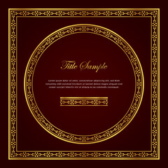 Luxury golden square and round frame set