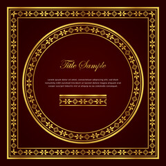 Luxury golden square and round frame set