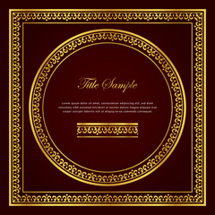 Luxury golden square and round frame set