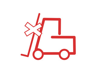 Isolated Do Not Use Forklift icon. 