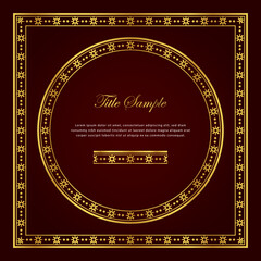 Luxury golden square and round frame set