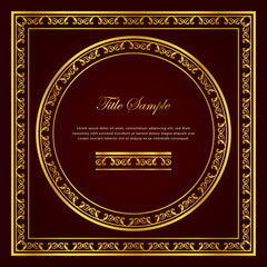 Luxury golden square and round frame set