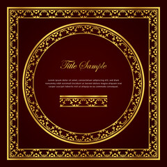 Luxury golden square and round frame set