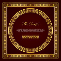 Luxury golden square and round frame set