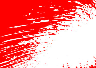 Strokes in different directions of red paint on a white background. Graffiti element. Design template for the design of banners, posters, booklets, covers, magazines. EPS 10