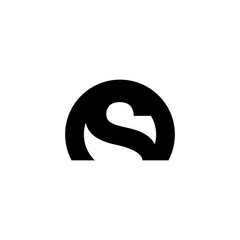 letter S logo design vector sign