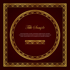 Luxury golden square and round frame set