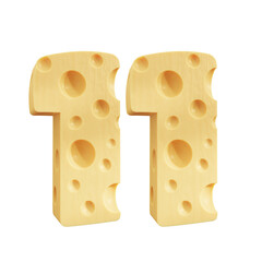 Number 11, Number eleven cheese icon design.