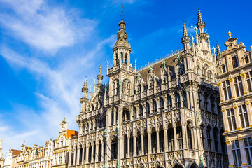 Brussels City Museum at Grand Place square on sunny day